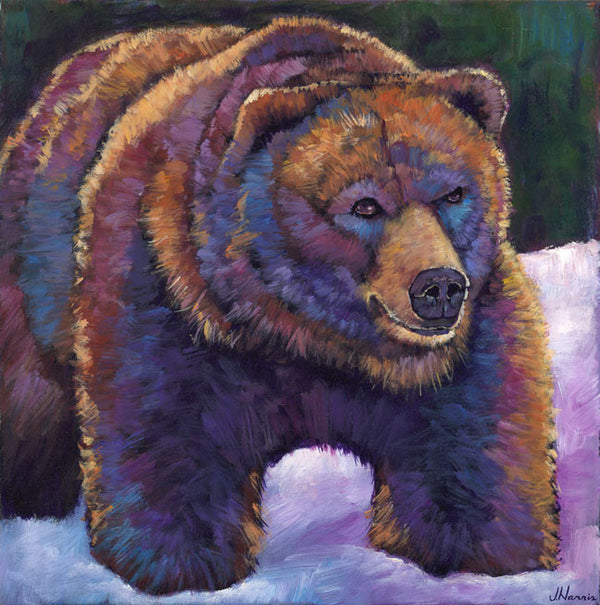絵画。原画【Bear bought bread】 絵画。原画【Bear bought bread】 Original Oil Painting on