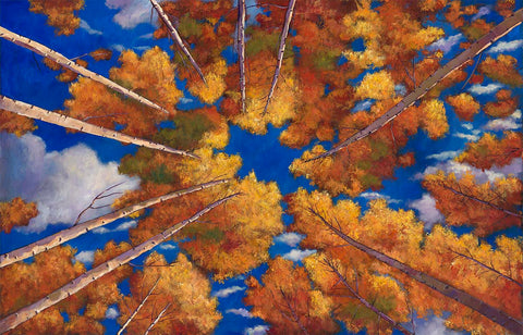 Contemporary Aspen New Mexico Southwest Aspen Landscape Art Print Johnathan Harris