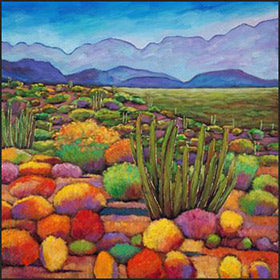 Organ Pipe National Monument Contemporary Sonoran Desert Arizona Art Prints by Johnathan Harris