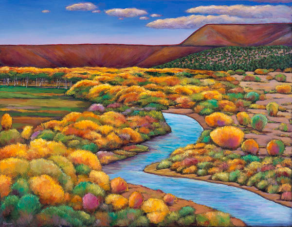 Rio Chama Overlook New Mexico Landscape Painting Contemporary Johnathan Harris