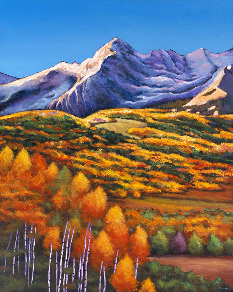 Contemporary Landscape Painting of the Rocky Mountains of Colorado, Mount Sneffels