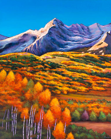 Contemporary Landscape Painting of the Rocky Mountains of Colorado, Mount Sneffels