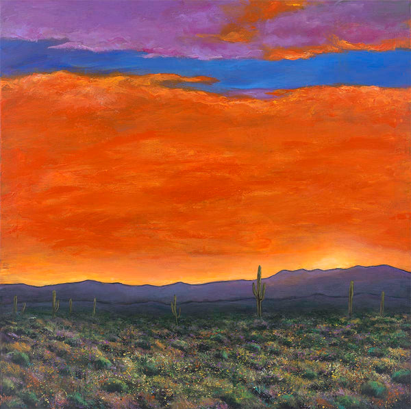 Saguaro Cactus Southwest Arizona Art Johnathan Harris Saguaro At Sunset