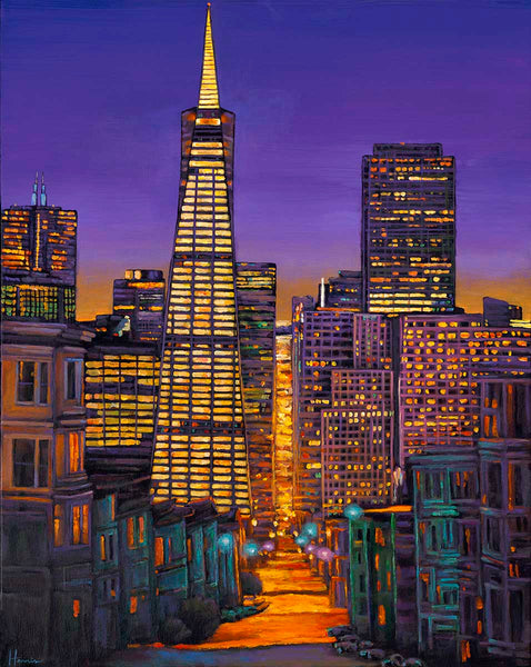 San Francisco - Contemporary Cityscape Painting by Artist Johnathan Harris