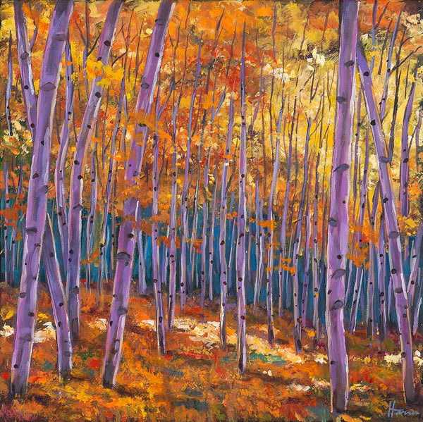 Second Glance - Contemporary Colorado Aspen Art Painting by Johnathan Harris