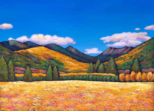 Valley of Dreams - contemporary wyoming aspen landscape painting by Johnathan Harris
