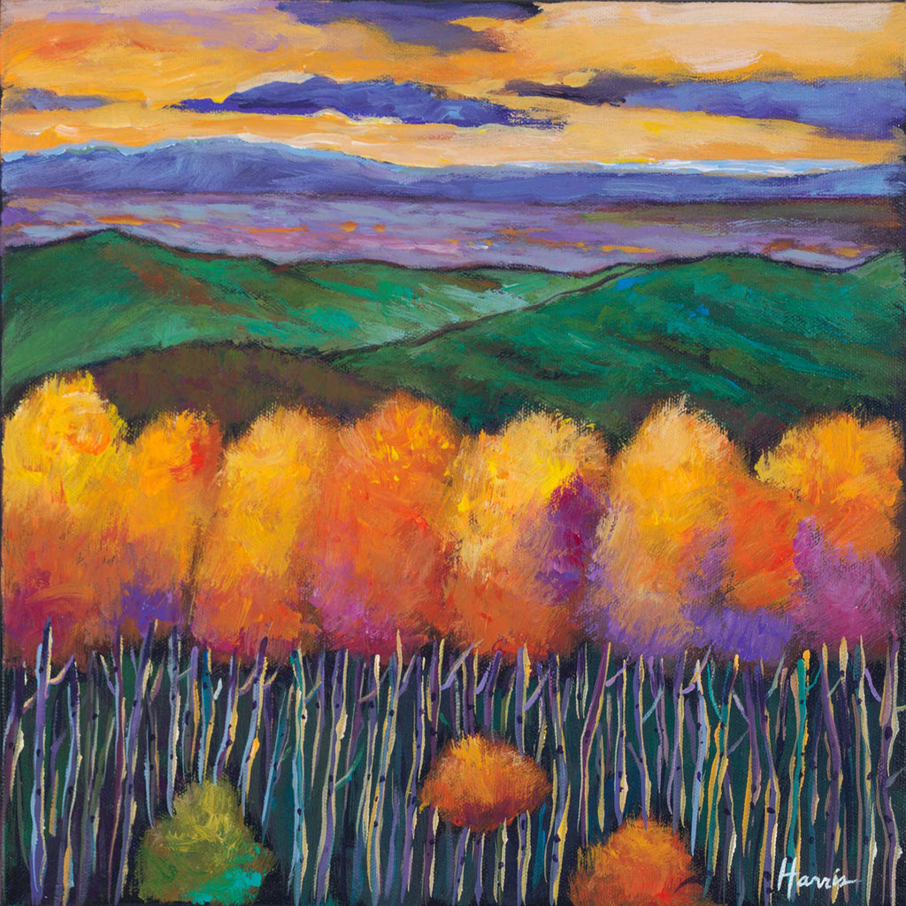 Contemporary Aspen New Mexico Santa Fe Ski Basin Autumn Southwest Art by Johnathan Harris