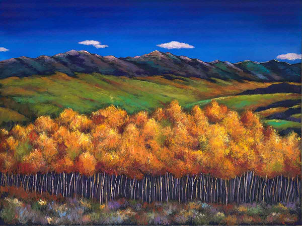 Aspen in the Wind Southwest Landscape Art Johnathan Harris
