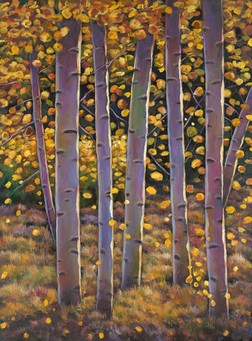 Fall Aspen Trees Colorado Southwest Landscape Art Print Johnathan Harris