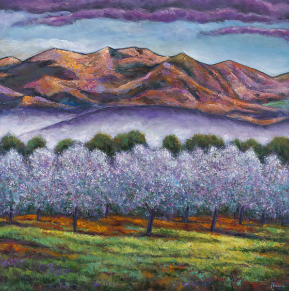 Italian Orchard - contemporary landscape painting by artist Johnathan Harris