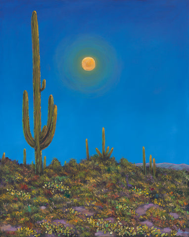 Saguaro Cactus in Arizona Southwestern painting by Johnathan Harris