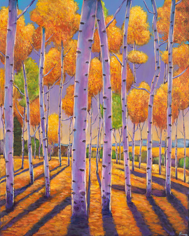 Aspen Trees in New Mexico Southwestern painting by Johnathan Harris
