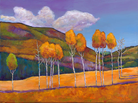 Aspen Tree Landscape Art New Mexico Mountains Southwest Print by Johnathan Harris