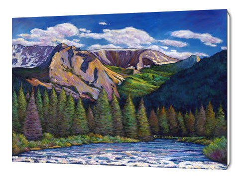 Mountains and river in Colorado Southwestern art prints by Johnathan Harris