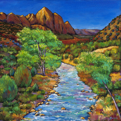 Zion national park contemporary artwork painting by Johnathan Harris